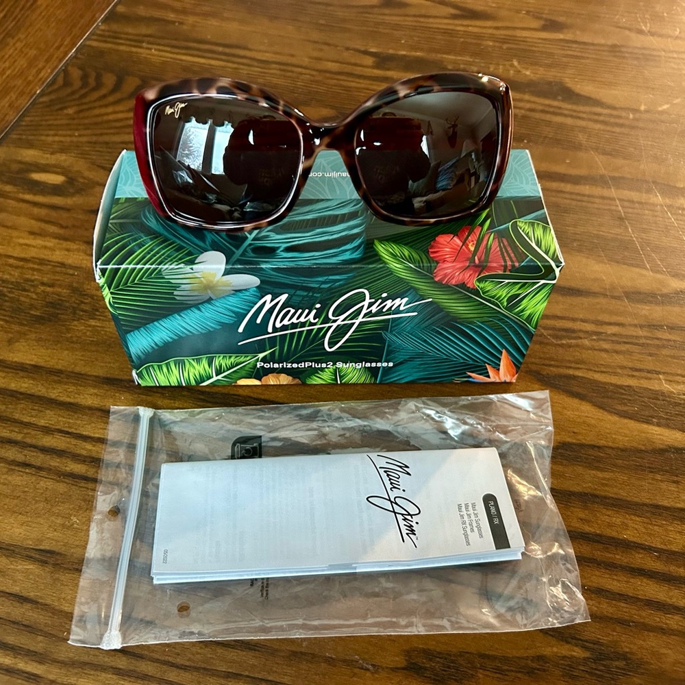 Maui Jim Women's Orchid Tortoise Polarized Sunglasses, NIB